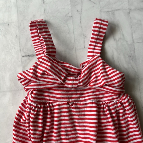 Mayoral Red & White Striped Bow Front Sun Dress - Picture 2 of 9